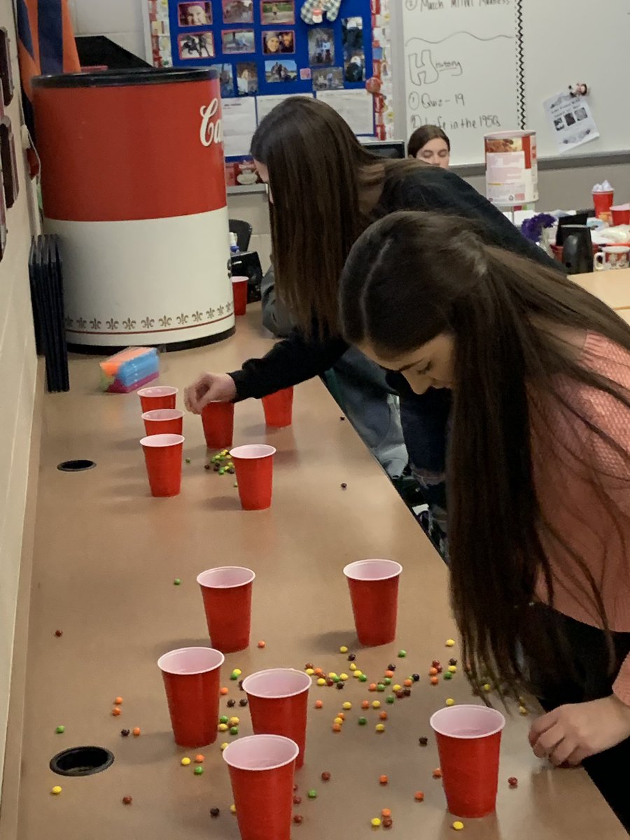 SouperScoop's tweet photo. March “Minute to Win it” Madness tournament in health today, while we examined the physical reactions of stress!  The winners will be revealed tomorrow! #lfhealth https://t.co/X0FmZlhw76