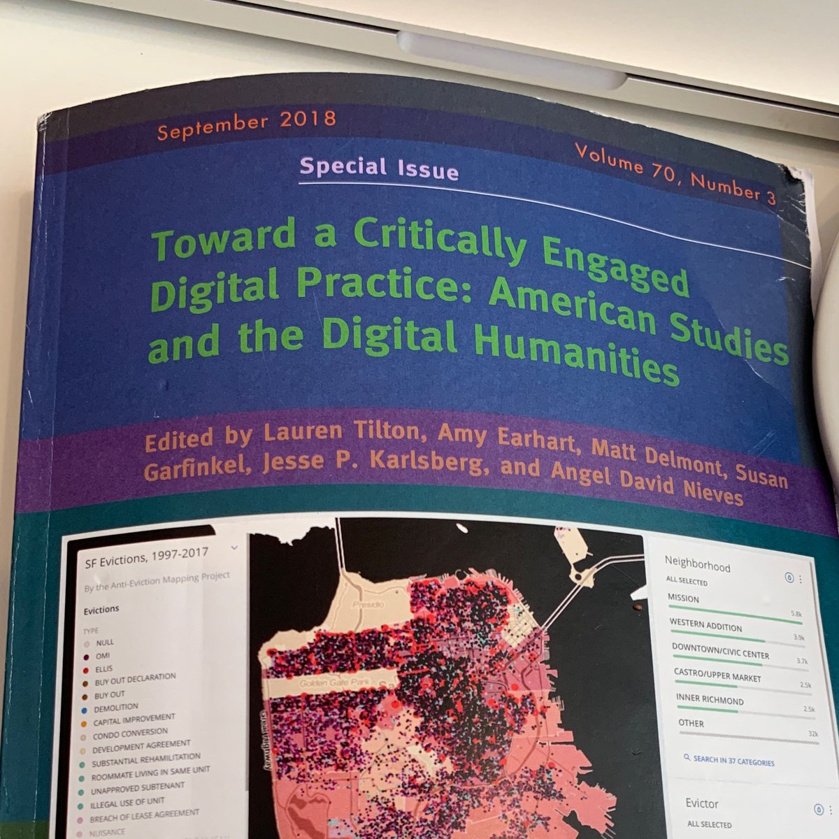 DrGenaCarpio's tweet image. Reviewing this excellent special issue on Engaged Digital Practice in American Quarterly for this week’s class in Activist Scholarship and Intersectional Methods grad seminar @ucla #transformdh #aqdq