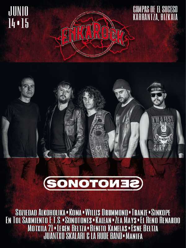 fest_enkarock's tweet photo. ¡¡@Sonotones_Rock estará en el @fest_enkarock!!
🗣 Festival Enkarock, Karrantza, Bizkaia. 14 y 15 de Junio.
💸 Bono de oferta online: 40€ - Entradas: https://t.co/Ybl7Oj5vBf 
¡¡Oferta de lanzamiento hasta el 15 de marzo!!
¡¡Compra tu bono ahora!!

#festivalenkarock #EnkaRock2019 https://t.co/NQguxVVMzx
