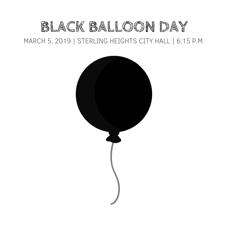 Black Balloon Day Quotes Sterling Heights On Twitter: "Drug Overdoses Killed A Record 380 People In  Macomb County During 2017. Join Us Tomorrow For Black Balloon Day As We  Come Together And Recognize The Importance Of