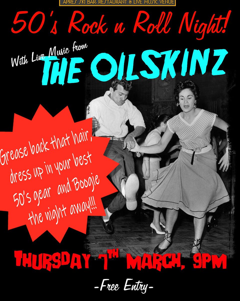 🎸💃🕺THIS WEEK @ THE ROCK LODGE🕺💃🎸
THURS: 50's Rock n Roll Dress Up Night! With The Oilskinz
FRI: Nylon Tigers (Rock Hits)
SAT: The Martellos (Soul/Mowtown)
See y'all on the dance floor!

#livemusic #whitstable #rocklodge #50srock #rocknroll #dancingshoes #kent #musicvenue