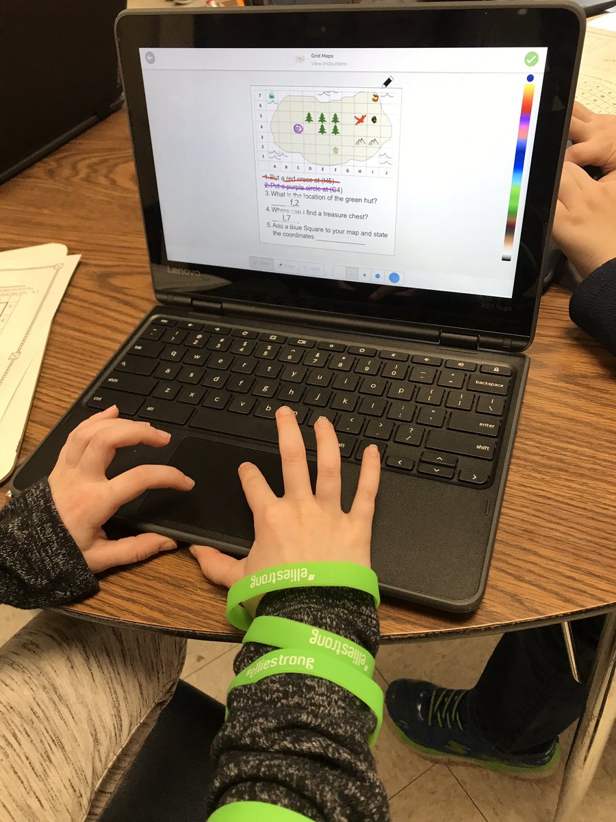 MissClark113's tweet photo. Hunting for treasure while we practice locating coordinates on a map grid! @Seesaw #sd113a #OWBears https://t.co/qcNw052EBZ