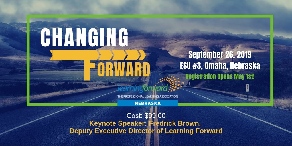 lrngfwdneb's tweet photo. Save the Date-September 26, 2019.  Change is gonna happen-- why not move FORWARD when you do so.  Registration opens May 1st. https://t.co/2ko49SCcor