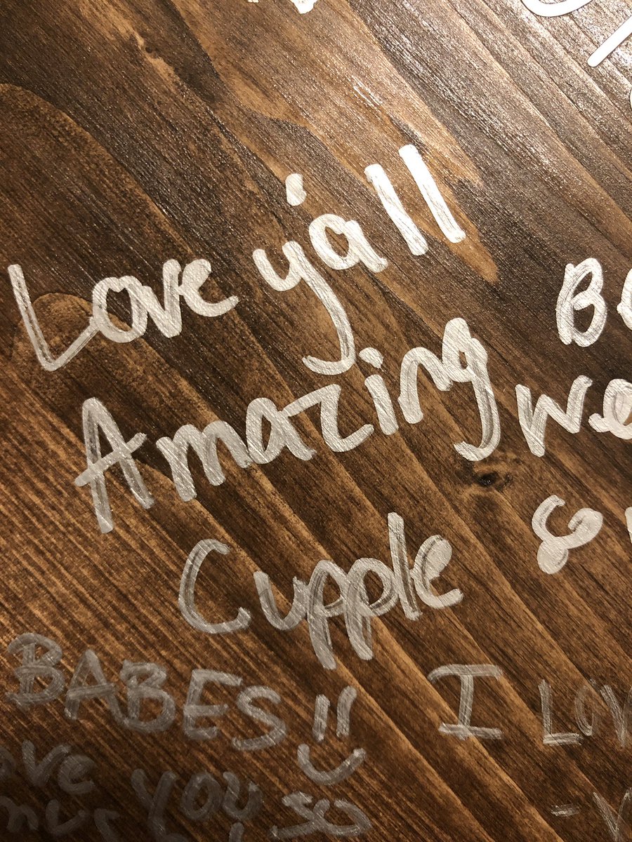 KatyYall's tweet photo. I love all our guests, but I’m highly concerned that there were 3 incorrect variations of the word “couple” on our wedding guest board. I don’t think I hang this in my house. 😂😭😩 #copple #cupple #coppel https://t.co/0oDbFUs02Y