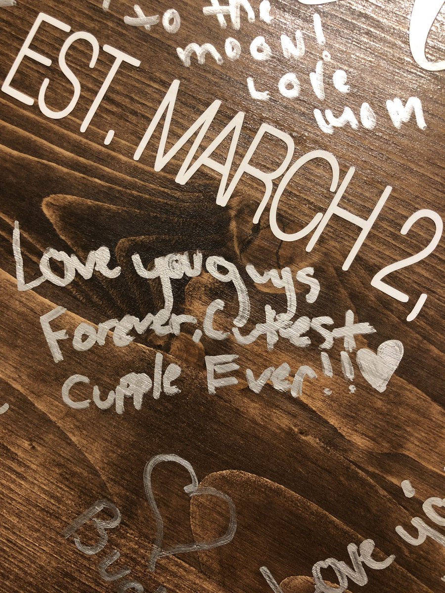 KatyYall's tweet photo. I love all our guests, but I’m highly concerned that there were 3 incorrect variations of the word “couple” on our wedding guest board. I don’t think I hang this in my house. 😂😭😩 #copple #cupple #coppel https://t.co/0oDbFUs02Y