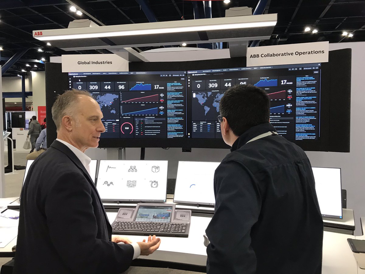 abbindustryserv's tweet photo. LIVE @ ABB Customer World! If you’re attending ABB Customer World Houston this week, stop by booth 501, where we will show customers how to drive better business decisions with digital collaboration. #CollaborativeOperations https://t.co/o5Wyw771oq