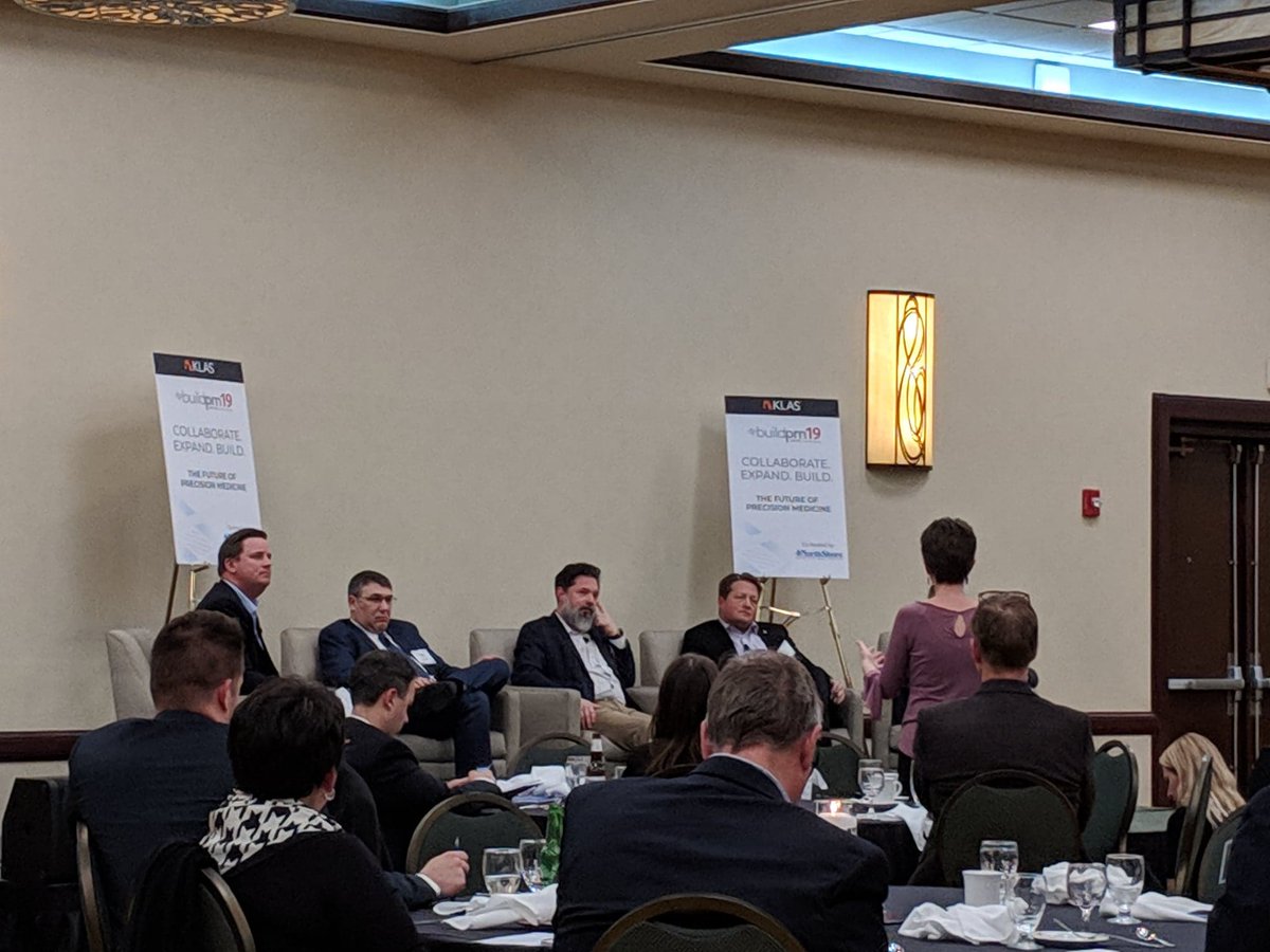 Jk_Jeffery's tweet photo. @CoherenceMed All great guys. We're really looking forward to the feedback of all our attendees tomorrow too - ladies included! (Of course). In the meantime, it's interesting to watch how the audience handles these #EMR reps from some of the heavy-hitters in the industry. #buildPM19 https://t.co/FK6cD9qubp