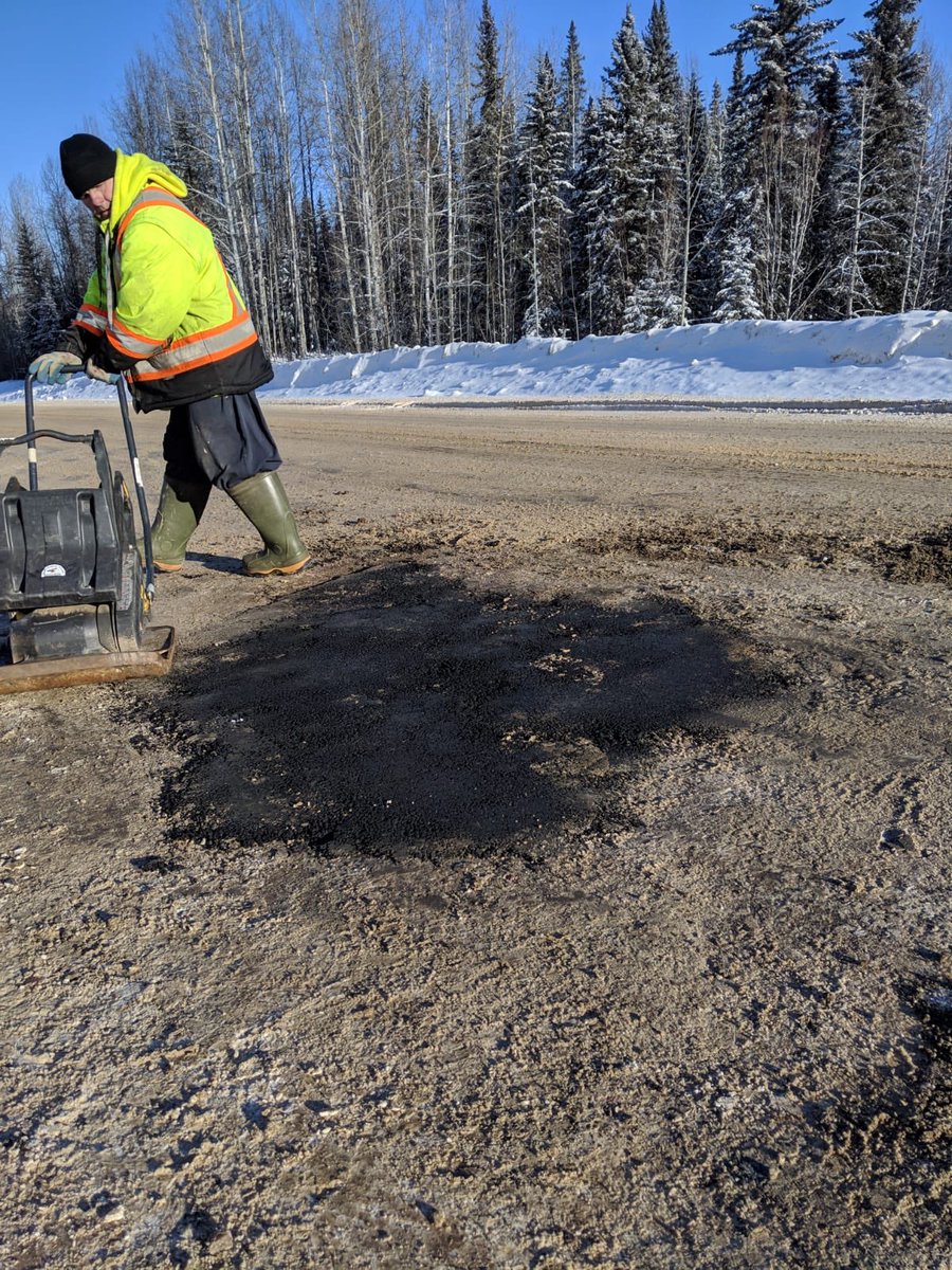 DaPavement's tweet photo. The 3 easy steps for first time permanent repairs even in the most difficult locations Westcoast Partners Ltd.  @ Alaska Highway https://t.co/sAyOGiY2Lk