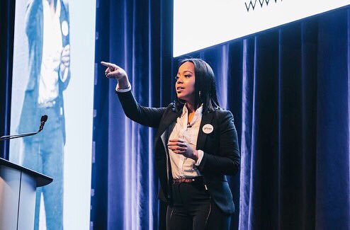 iamjasmynwright's tweet photo. Humble in my heels,
Stylish in my sneaks,
Passionate in my purpose,
Strong when I speak.
#PushThrough #JasmynWright #GETCA2019 ๐จ๐ฆ https://t.co/Ge8KUaPHna
