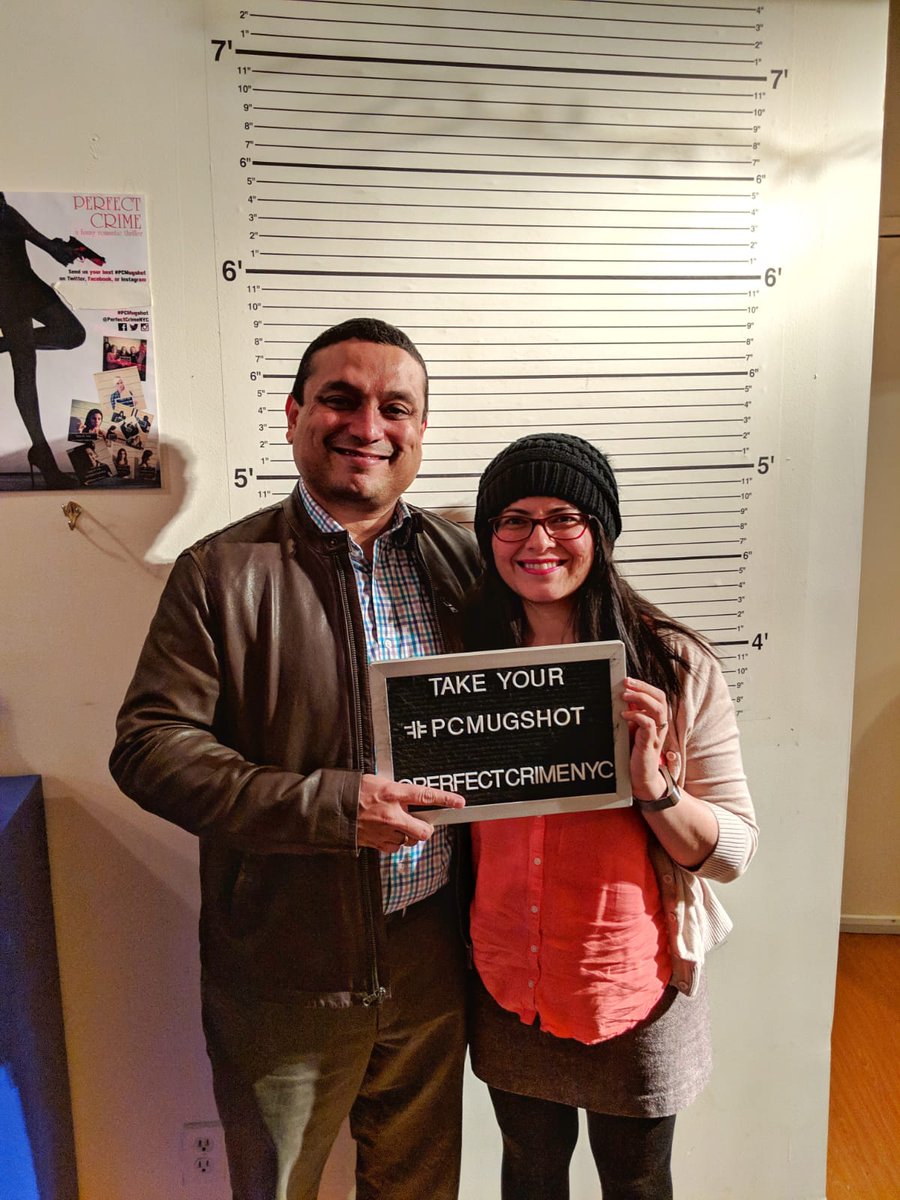 gauravsabnis's tweet photo. Took a #pcmugshot for @perfectcrimeNYC with @k_rupal https://t.co/yRM9r6xHaB