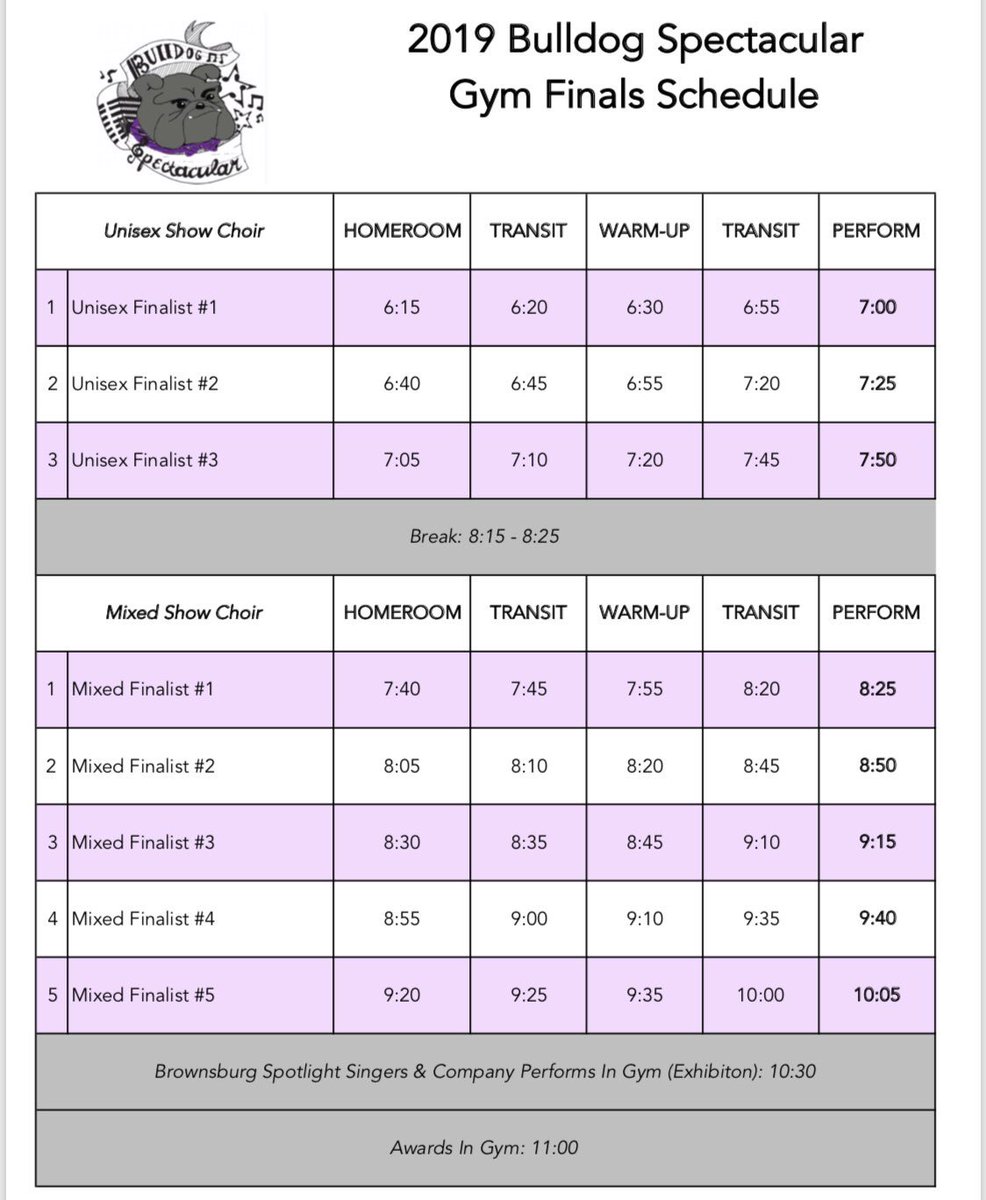 Will we see you Saturday?  Can’t wait for #BHSSpec19! #showchoir