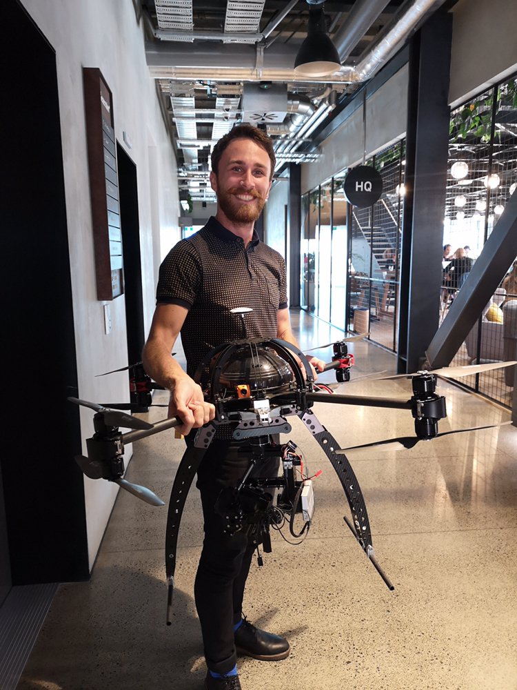 The kind of kit that gets spotted in the hallways at 12 Madden... Spark's 5G Lab taking advantage of some serious drones!