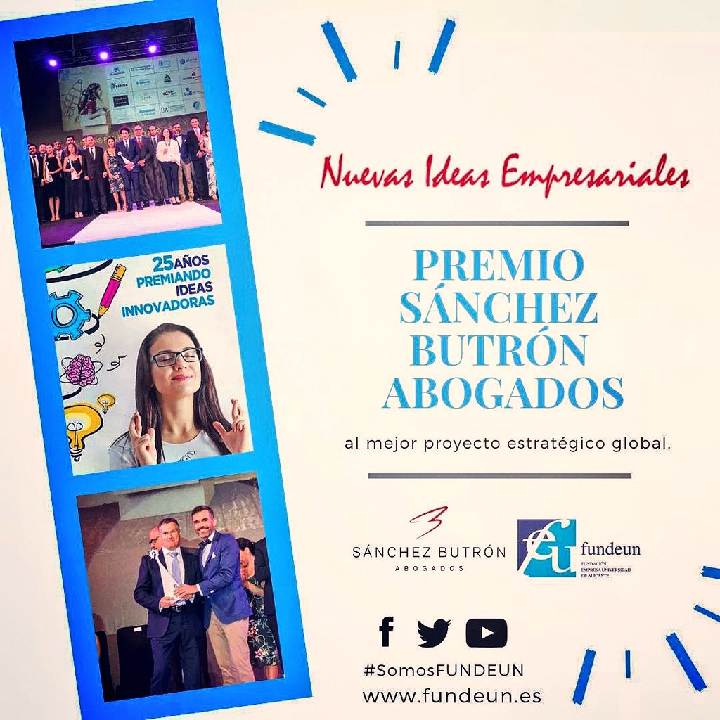 EmprendedorUA's tweet photo. Tienes una #Idea? si la presentas antes del #18demarzo puedes optar al #Premio @SB_Abogados #mejor #Proyecto #Estratégico #Global dotación de 2.000€
Info: https://t.co/ciCzzEviyy
#emprendedora #emprendedor #emprendedores #alicante #alcoy #elche #Benidorm #SanVicente #UA 👩‍💼💡👨‍💼 https://t.co/yvzAdaicko