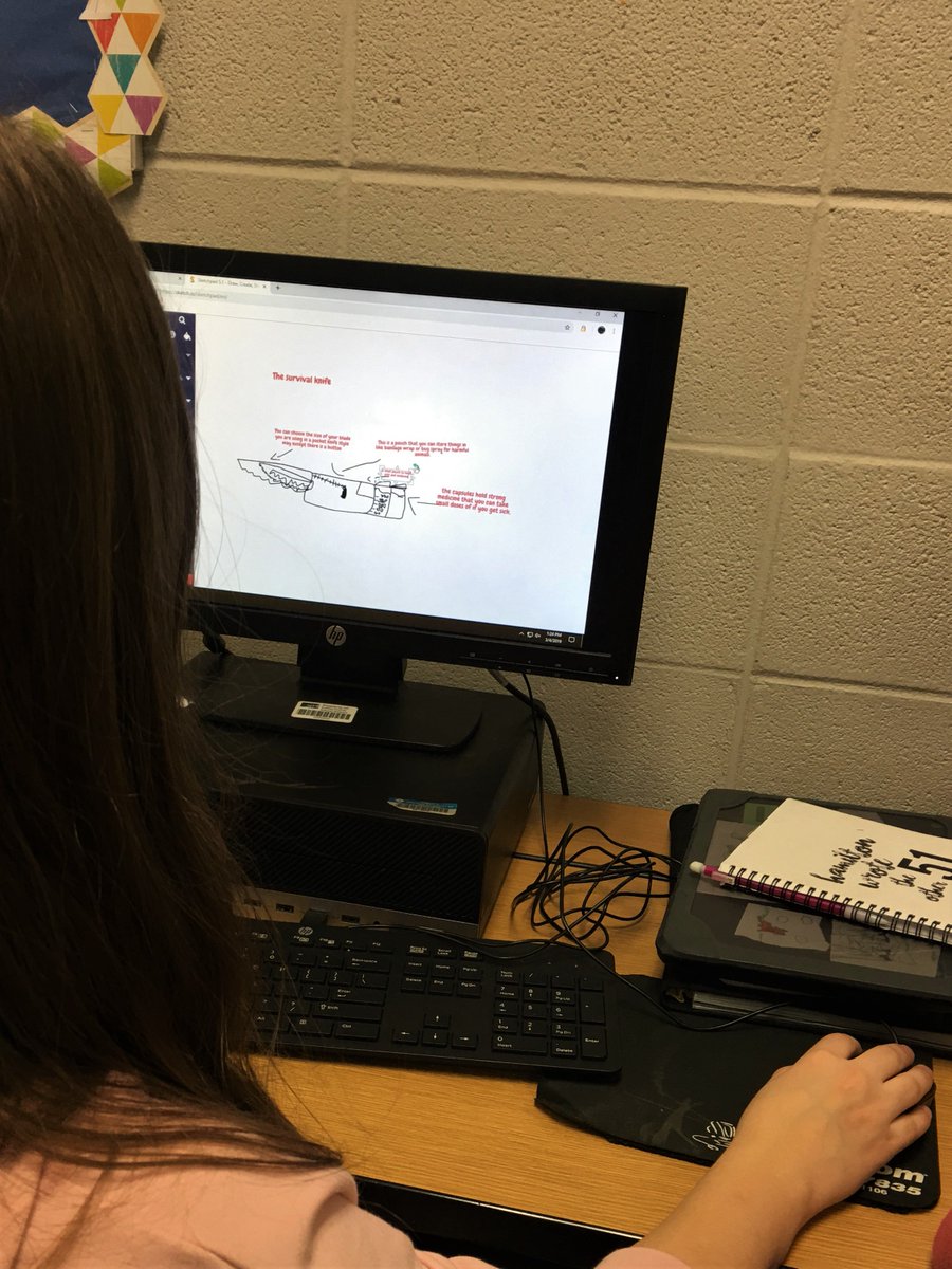 _MeganTillotson's tweet photo. After getting feedback from their "Think Tank Teams" 6th grade techies are designing prototypes for their inventions they will pitch to the class this week as a part of our SHARK TANK unit! 💫 #designthinking #thelaunchcycle #futureready204 https://t.co/w8GI1r6Bie