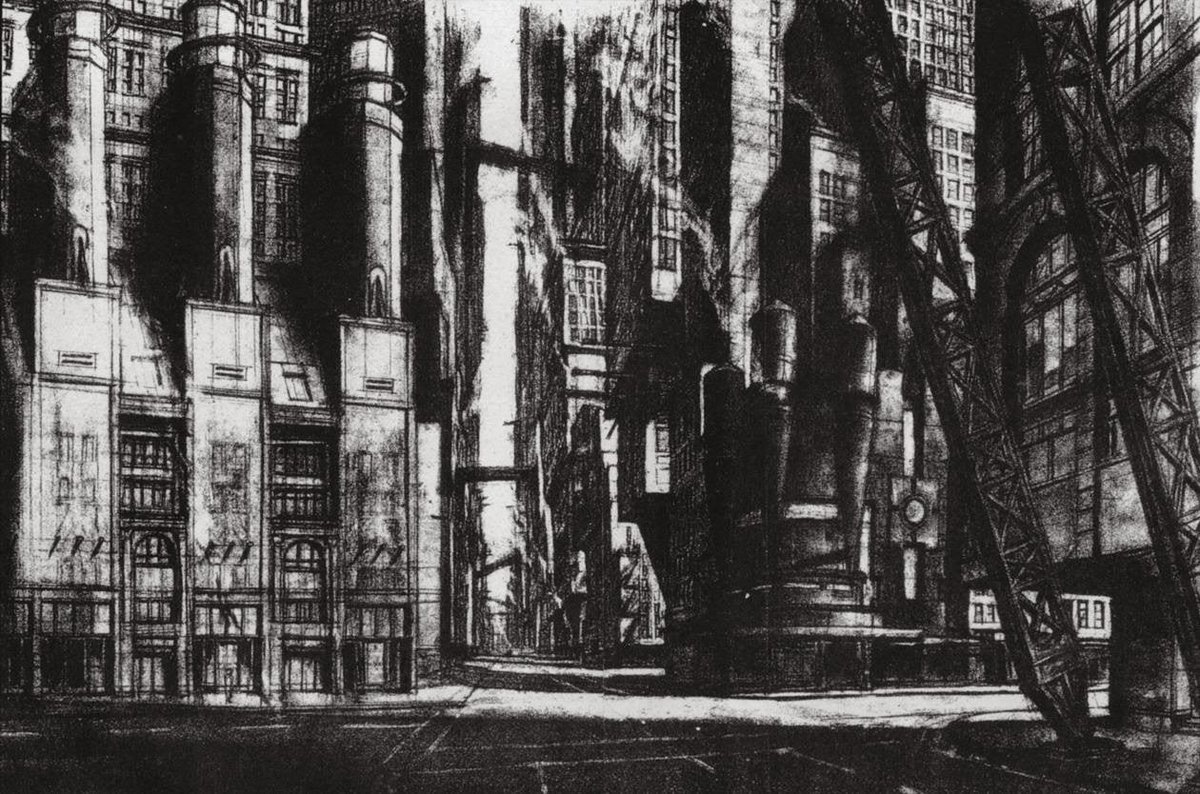 WeirdlandTales's tweet photo. “Dark Architect” Anton Furst’s atmospheric, labyrinthine designs for BATMAN (1989) always make me think of “Imaginary Prisons”, a series of 18th century etchings by Italian artist Piranesi (next tweet). https://t.co/VD4dF55jP7