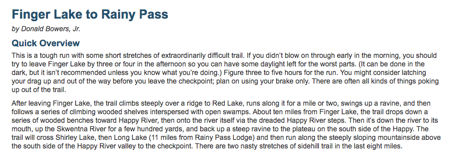 lisa_hale's tweet photo. If anyone wants a description of the trail that @BlairBraverman will be setting out on after this checkpoint, here's a summary of the trail between Finger Lake and Rainy Pass #uglydogs #happysteps #Iditarod2019 https://t.co/gJ4ErZ2OQ9