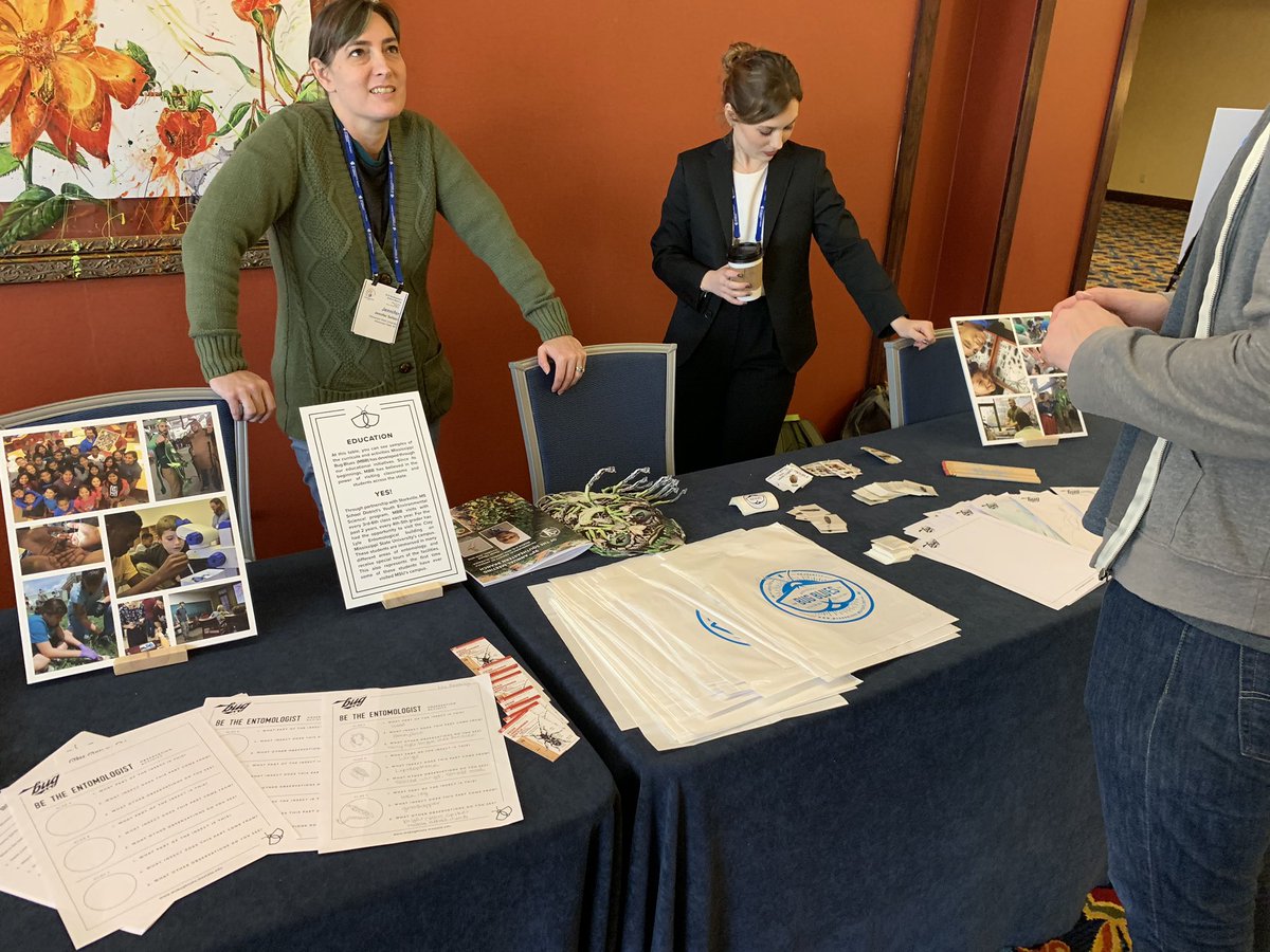 MSBugBlues's tweet photo. The Bug Blues Exhibbit will be open for one more hour. Come discuss outreach innovations with us. #esaseb https://t.co/VwYYgvjoql