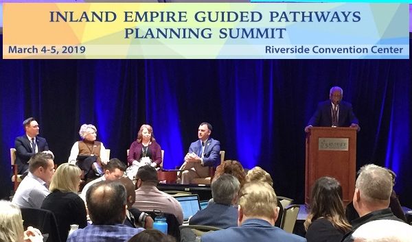 Great start to our #IE #GuidedPathways Planning Summit this morning with Rob Rundquist -CA Community Colleges Chancellor’s Office, Laura Hope-Chaffey College, Tracey Vackar-RCCD Board of Trustees, Rusty Bailey-Mayor, City of Riverside and Wolde-Ab Isaac, RCCD Chancellor.