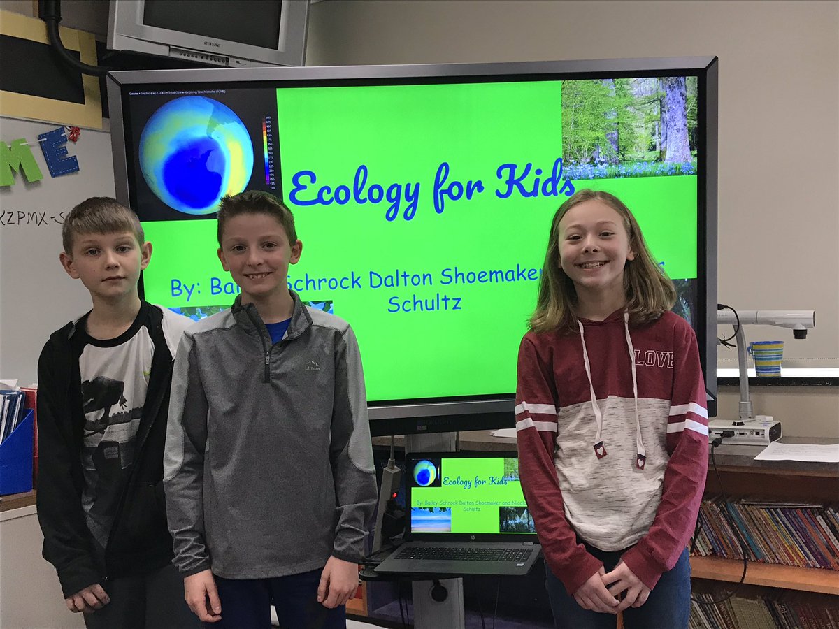 JessicaShow7's tweet photo. So proud of these hardworking 4th graders! While studying ecosystems in science, they organized main ideas in ELA and created slides to show their peers. @msant1021 #crosscurricular #science #ela #wheresthemath https://t.co/FzaUZwFoGh