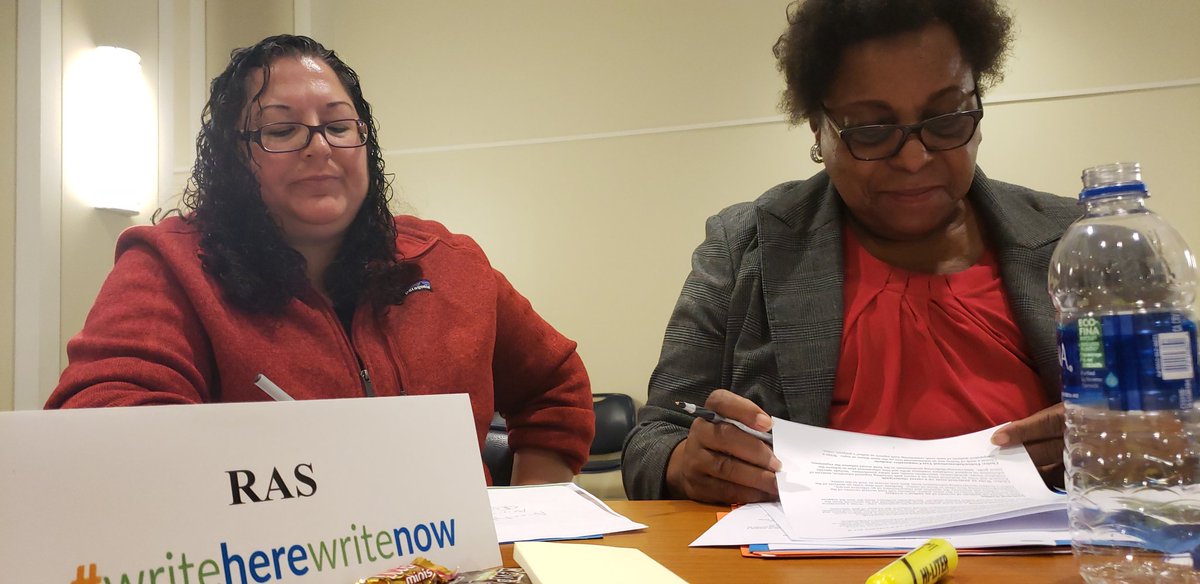 Educationista's tweet image. #WritehereWritenow #WeAreRPS @RPS_Schools RPS ELA teachers in action! We will ALL write! #KnowBetterDoBetter