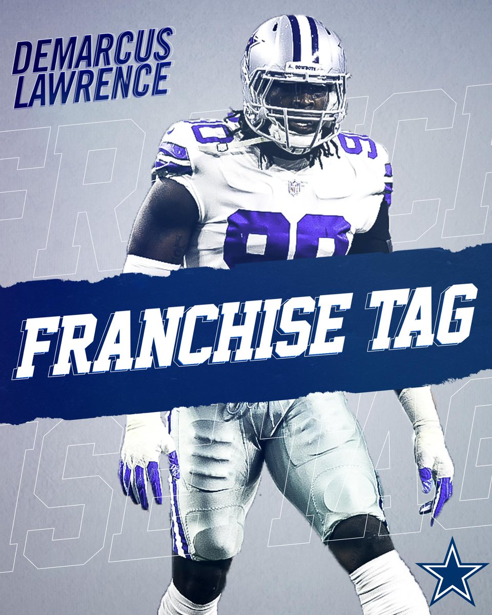 dallascowboys's tweet photo. The #DallasCowboys have placed the franchise tag on DeMarcus Lawrence. 

MORE → https://t.co/gjsG8Qy3dv https://t.co/y9Fv10il8O