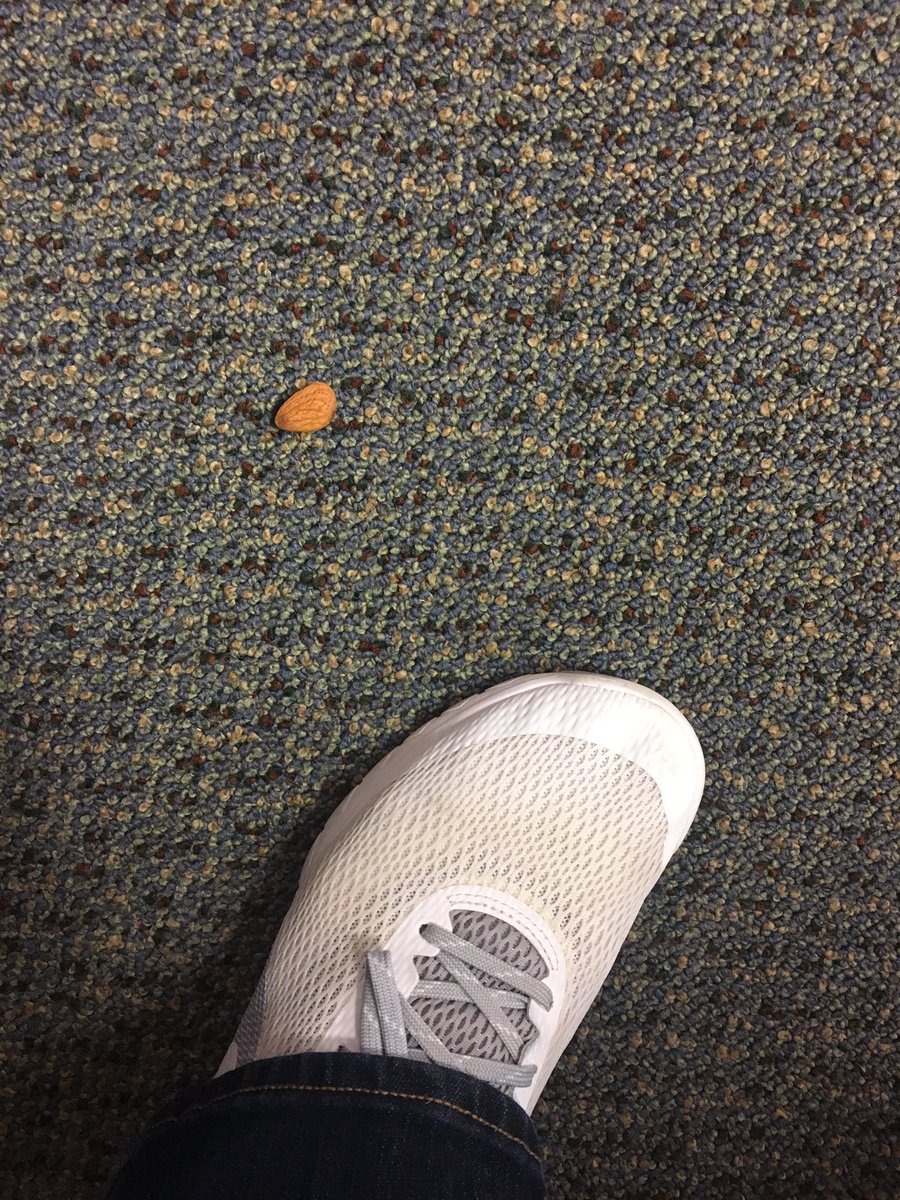 MissBrowerPE's tweet photo. When youโre eating a snack and you spill and say โOh nutsโ .... and then you laugh out loud by yourself because you spilled an almond!!!๐ฅ #GetIt? #IThinkImFunny #OhNuts https://t.co/9XptRnMd6w