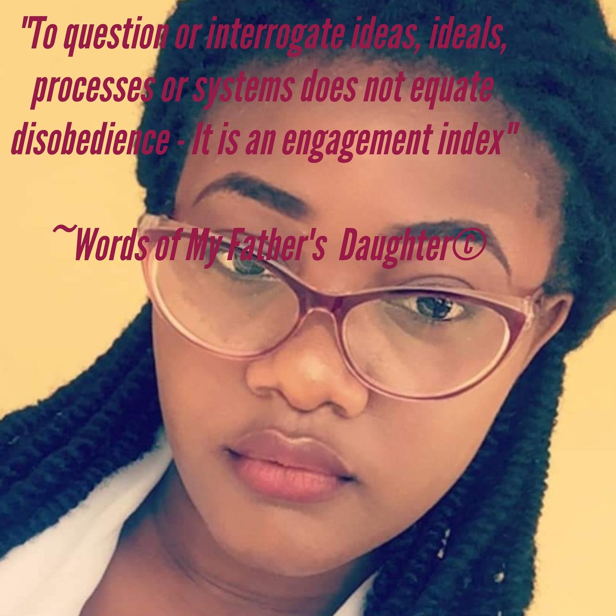 Words of motivational oomph from #myfathersdaughter