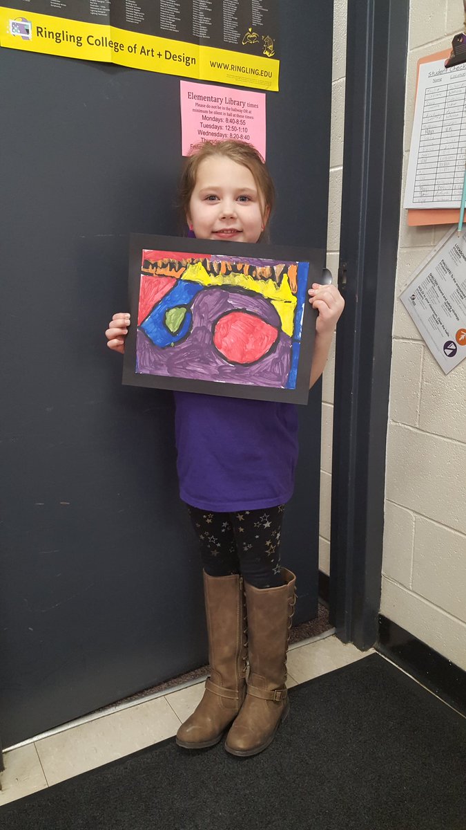 HamptonArtDept's tweet image. Hampton is participating in Youth Art Month at the State Capitol for the month of March!!  Two students from the elementary will be representing: Trinity Mooney in 2nd grade and Lillie Land in Kindergarten. #representthearts #YAM #hamptonhawks1
