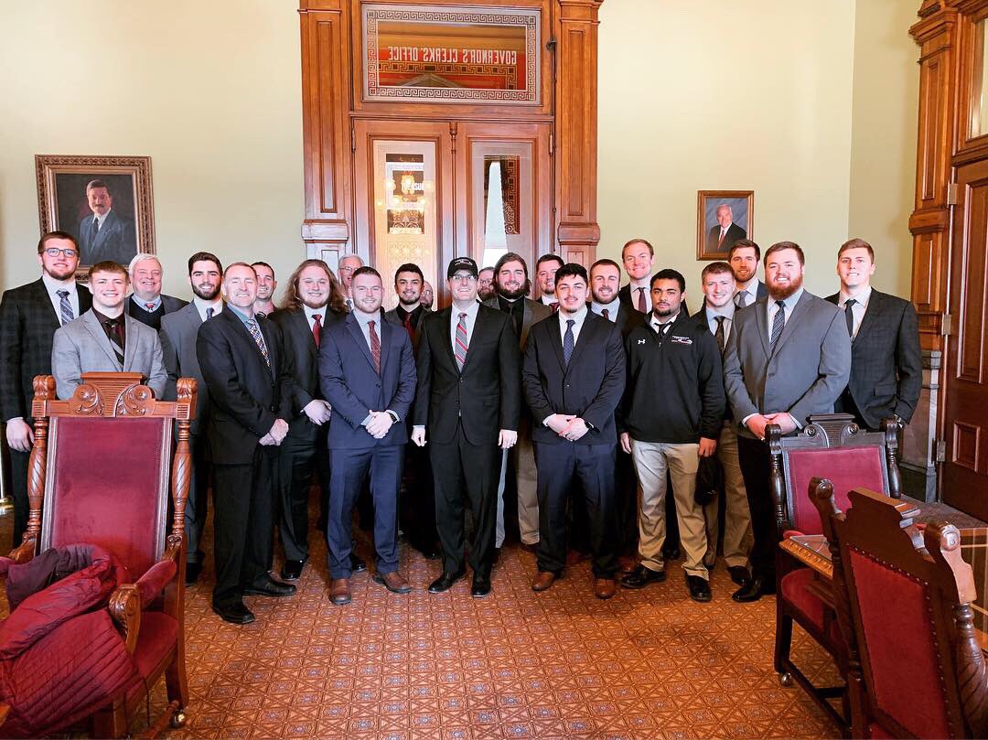 MorningsideEdu's tweet photo. .@MsideFootball was recognized by the Iowa House &amp; Senate today for its undefeated season &amp; bringing home the @NAIA Football National Championship to Iowa. We are so proud to be part of this state, &amp; even more proud to shine a light on our home of @locatesiouxcity. #MsideProud https://t.co/3fWnwpK8gz