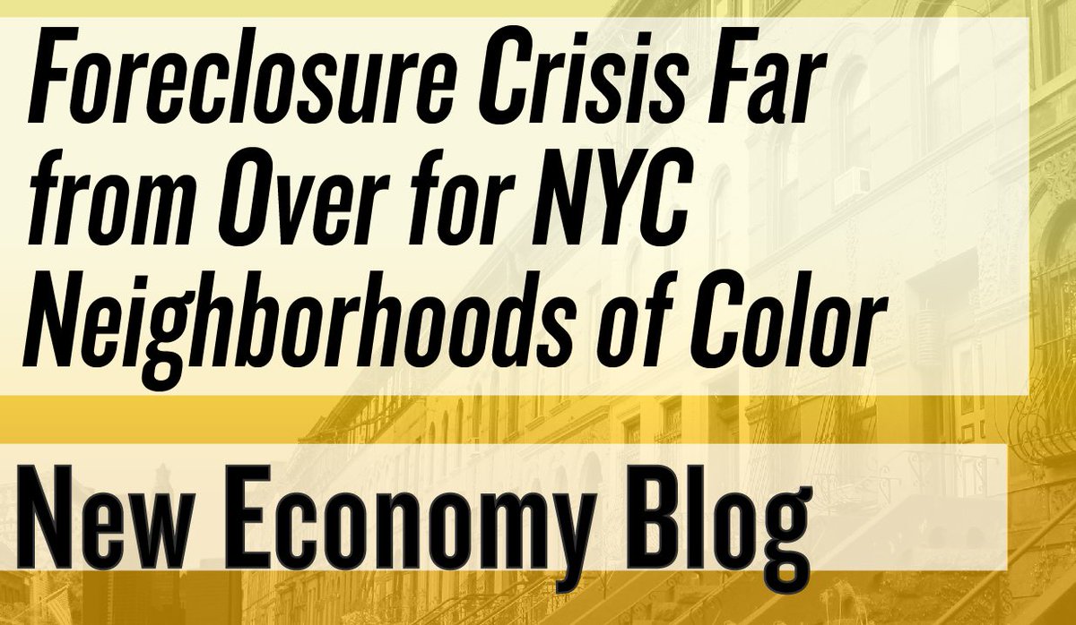 ICYMI: Our newest blog post looks at the foreclosure crisis that is still raging in NYC communities of color, and one bold solution that could take housing out of the speculative market: neweconomynyc.org/2019/02/forecl…