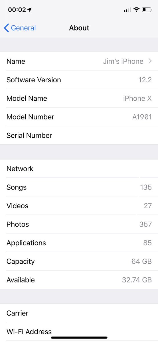 iSWUpdates's tweet photo. The redesign in the About page continues #iOS122 #iOS122DevBeta4 https://t.co/3tL9cijL6J