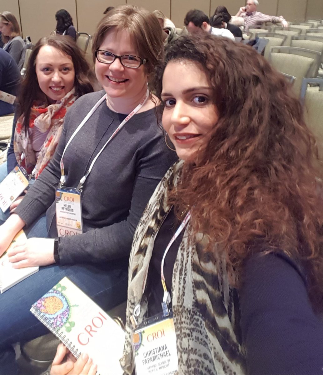 kellylbyrne17's tweet photo. First session of #CROI2019. Clinical Trial Design and Analysis. @Helener27 @c_papamichael https://t.co/ZkP0dS27No
