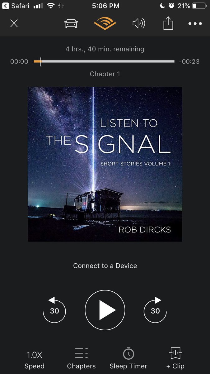 Here’s my next listen... Listen To The Signal - Short Stories Volume 1 by Rob Dircks - <a href="/RobDircks/">Rob Dircks</a>