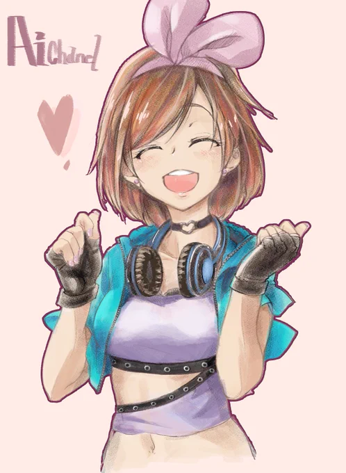 キズナアイちゃんのショートカットすごいかわいいね っていう絵をかきまちた 
