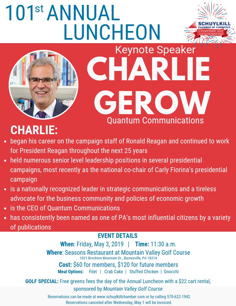 Registration is now available for the Schuylkill Chamber of Commerce's Annual Luncheon! 
Registration --->bit.ly/2tQdWlq

#SchuylkillChamberofCommerce