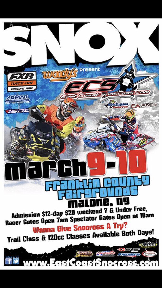 There’s big tracks and then there’s Malone..... see you all this weekend for the ECS Rounds 10&amp;11 March 9&amp;10 at the Franklin County Fair in Malone , NY.
