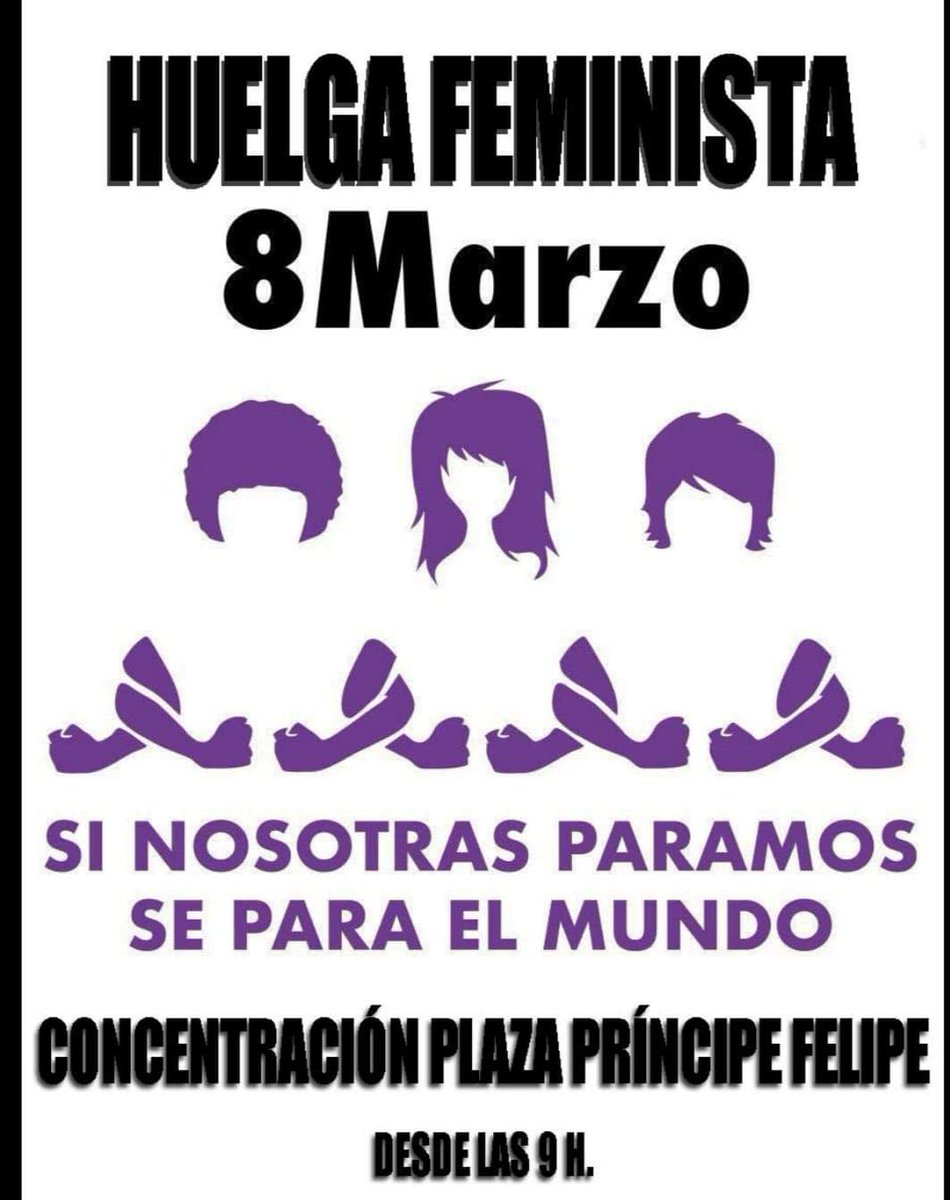 En Rota las mujeres paramos para cambiar el mundo. Nos vemos a partir de las 9 de la mañana en la Plaza Príncipe Felipe, en las 512 viviendas. #HaciaLaHuelgaFeminista