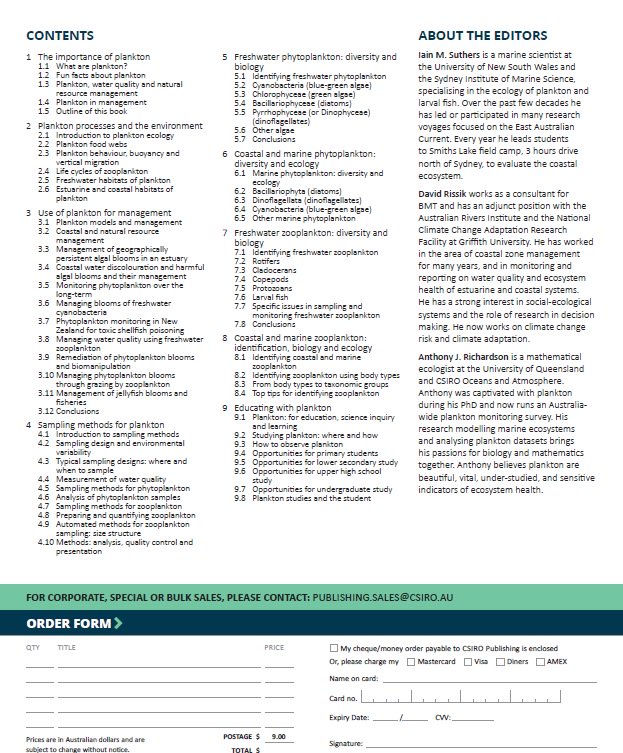New #Plankton book is out, PLANKTON - A Guide to Their Ecology and Monitoring for Water Quality - 2nd Edition. Featuring a lengthy chapter from our team full of tips and tricks for identification. Click here to order via #CSIRO publish.csiro.au/book/7808/