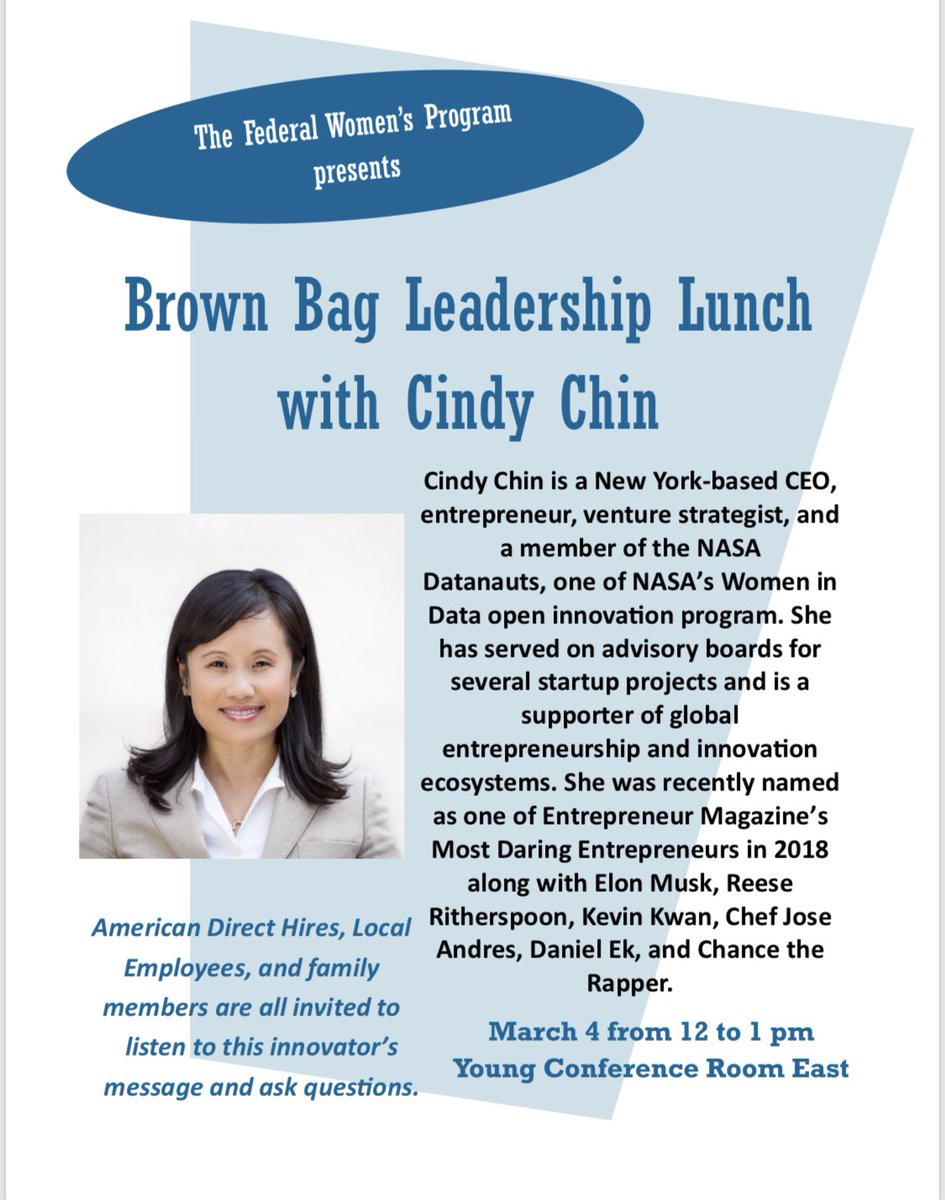 cindylchin's tweet photo. It was an honor to speak @AmbasciataUSA in #Rome today with the U.S. Missions to Rome, Milan, and Florence about the impact of #women in #data, frontier #tech, #NASADatanauts, and #blockchain. Mille grazie U.S. Embassy in Rome &amp; @EntrepCaron for the time with you in #Italy! https://t.co/ll2s09Uomb