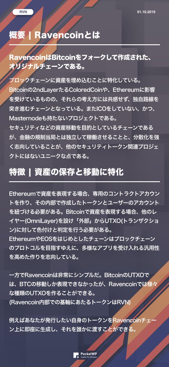 IXTgorilla's tweet photo. ガハハ⭐️ピックアップ 
未ツイートの #PocketWP を不定期ツイート

#STO カオスマップにも入れられている
#Ravencoin という オリジナルチェーンが割と異質

KYCチェックなどをプロトコルに組み入れない
要件をシンプルに満たしたシンプルなチェーンウホ🍌 

#PWP

https://t.co/WPXVmfQCPO https://t.co/8vsi22nxUm
