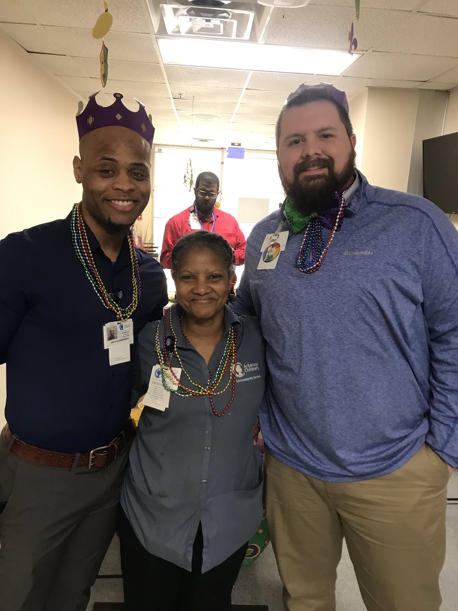 CapitolCafe_ACH's tweet photo. Kicking off #MardiGras week with the best team! Jazz, beads, and beignets. #choosekind#OneTeam#proudtoworkhere#compassone https://t.co/Apelkfszki