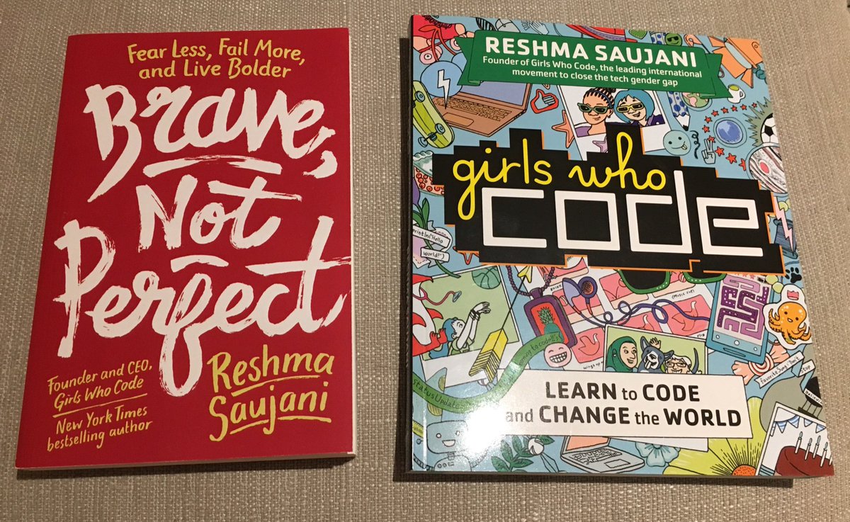 Two books arrived for my daughter today. Thank you <a href="/reshmasaujani/">Reshma Saujani</a> !