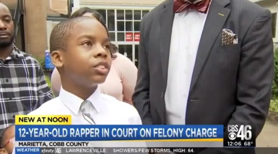 HarryO1975's tweet photo. 12-Year-Old Rapper #CoreyJackson "#LilCNote" In Court Over Felony Charge For Allegedly Selling CDs At Atlanta Mall https://t.co/tkxTV4W2wm https://t.co/6fSUDdkgHS