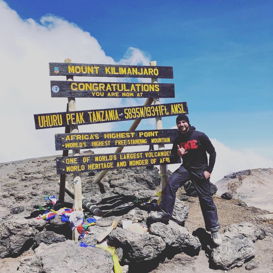 siuctkebx's tweet photo. Big things happened this weekend for some BX Alum across the world! On Friday, Mark and Dan reached the summit of Kilimanjaro at 19,341 and in total hiked for a total 15 hours (8.3 miles) that cold day and Sunday they made a soft trek of 7.5 miles on their way to base. https://t.co/Yvv3f8SOS7