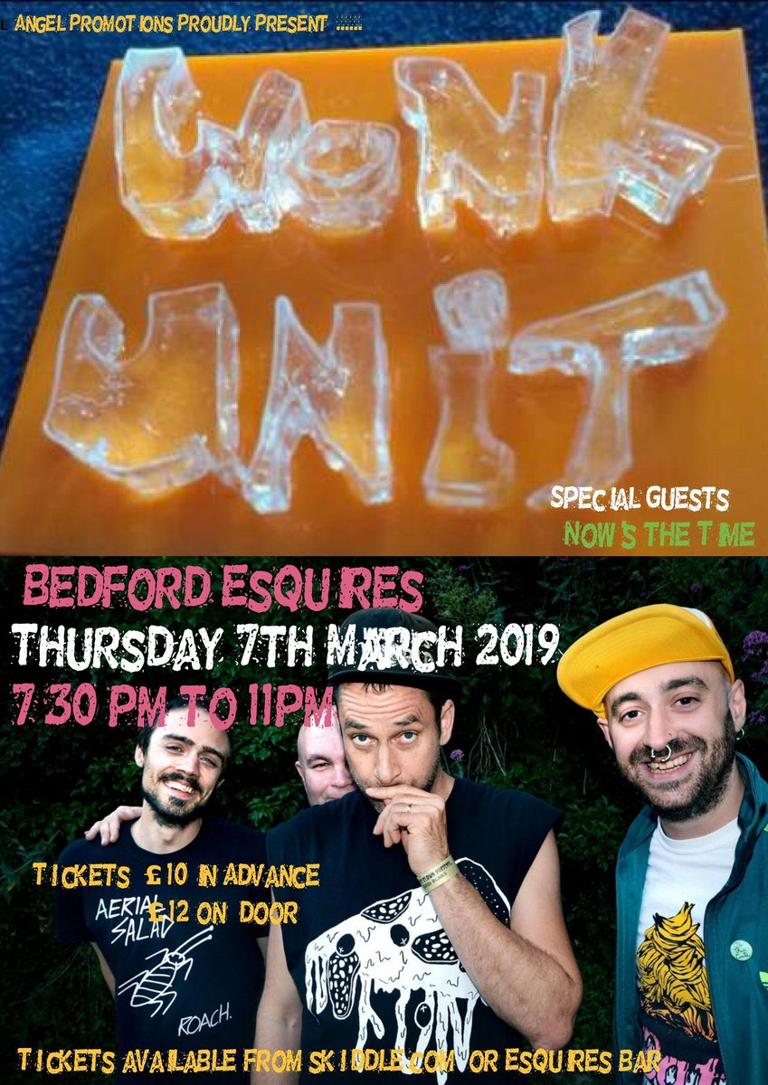 This is happening this Thursday, 7th March at <a href="/BedfordEsquires/">Bedford Esquires</a> The mighty <a href="/wonk_unit/">WONK UNIT</a> pay their first visit to Bedford. Support comes from Now's the Time. youtu.be/OK7vJ3m9HJQ