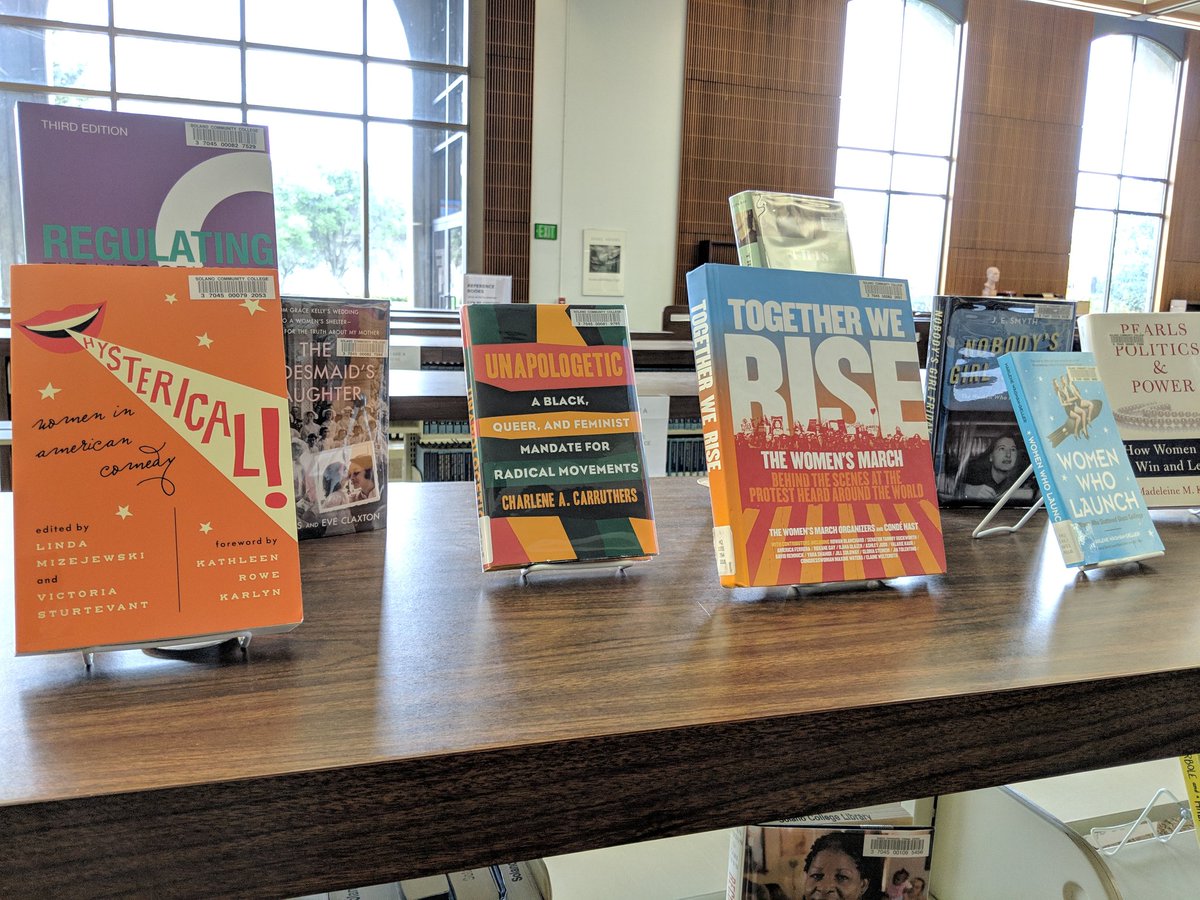 scclibraries's tweet image. Women's HERstory Month display at the library. These books will enlighten and entertain.