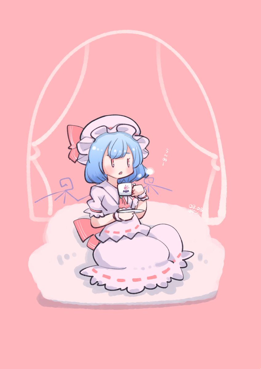 レミリア・スカーレット 「レミリアさん。昨日のお題。 」|日渡はなび (Commissions Please wait!✨)のイラスト