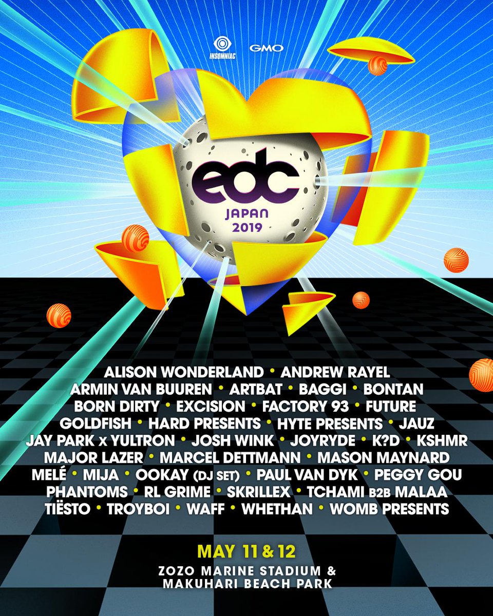 EDC_Japan's tweet photo. 発表いたします📢
EDC Japan 2019 のラインナップはこちら⚡️
⠀
Presenting the Artist Line-up for EDC Japan 2019!

https://t.co/LupsgzVfY7
#EDCJapan https://t.co/q5UylgqaWK