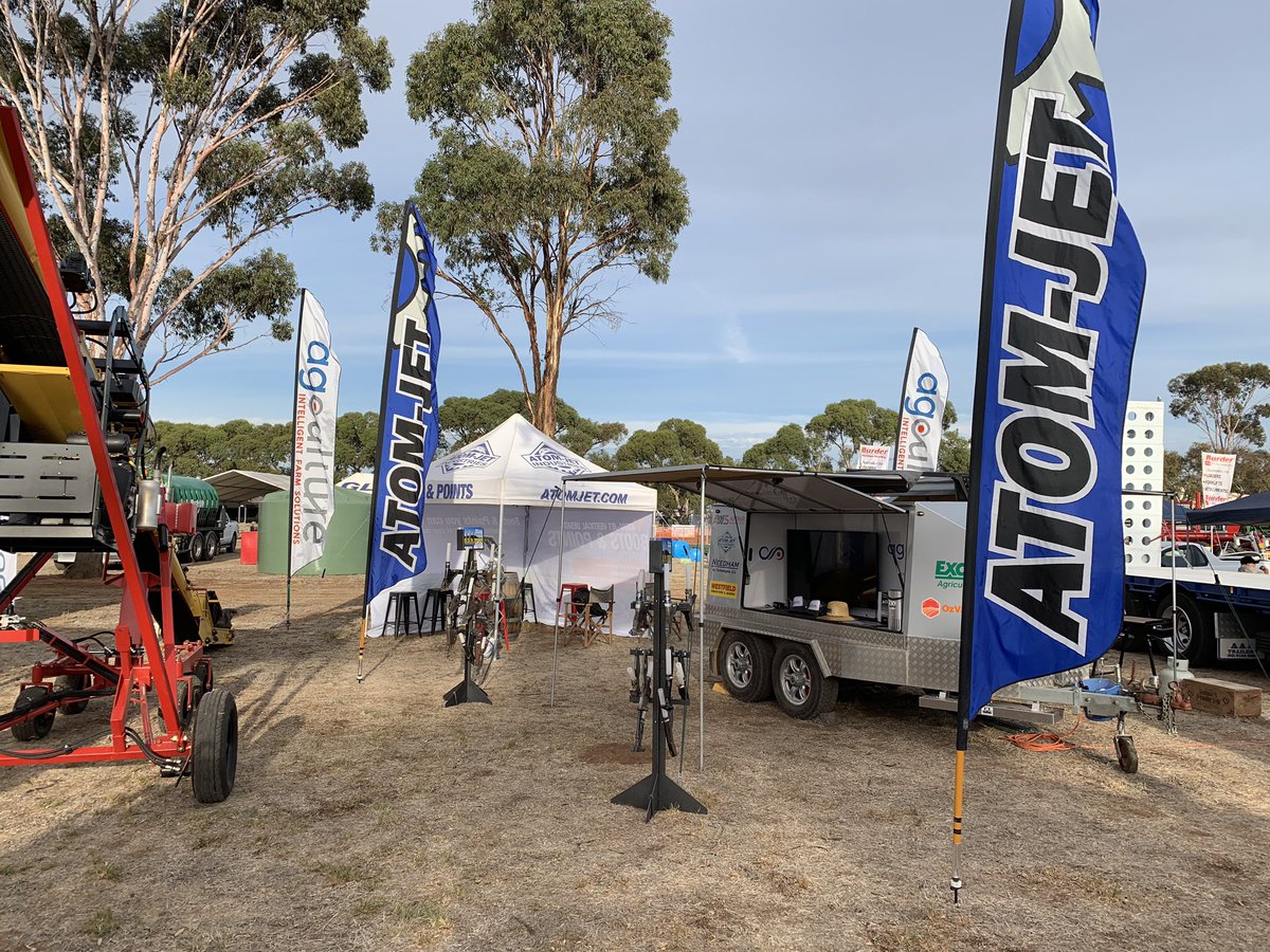 Agculture1's tweet photo. Ready for action @wimfielddays #agculture @AWSAirReels @AtomJetAg @Oz_Value_AG #needhamag #westfieldaugers @BushelPlus https://t.co/K2O6w6aiNq
