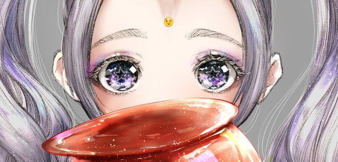 @NecoMeta RGBずらしとかいろいろ試して勉強になった…あと目頑張ったので見てほしいですぞ!🦄⭐️🌌👯‍♀️ 